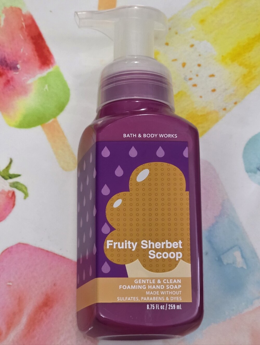 Bath & Body Works Fruity Sherbet Scoop Foaming Hand Soap 8oz NEW RARE